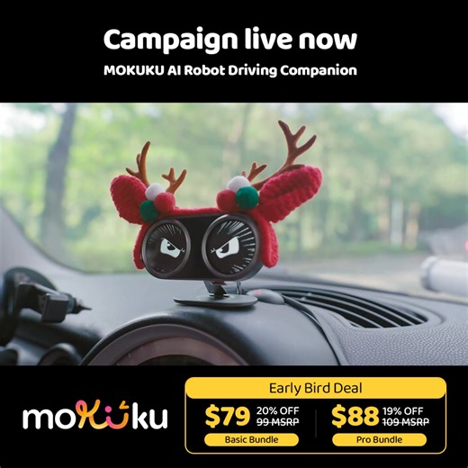  MOKUKU AI Robot Driving Companion Your smart, expressive co-pilot...