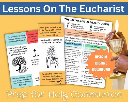 Holy First Communion Preparation | Eucharist Lesson for Catholic Classroom | Understanding Catholic Sacraments (digital Download) - Etsy