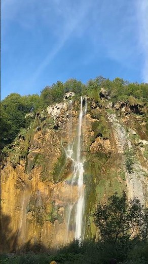 Rainbow on waterfall '#travel #plitvicelakesnationalpark #croatia