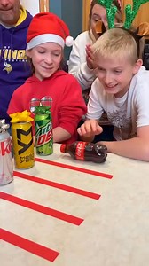 74K views · 519 reactions | "Christmas Soda Challenge  Dad, mom, and kids play perfect Christmas party game using soda cans and festive prizes. Just roll the bottle of Coca-Cola to win a holiday prize. Whoever rolls to the end, wins a special golden prize."  This video was produced by Network Media and Benson Bros | Challenge Accepted | Facebook