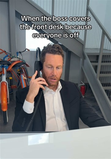 When the Boss Takes Over the Front Desk