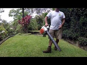 How to cut grass using a Stihl line trimmer no Lawn Mower needed