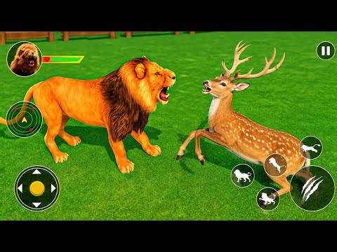 🦁🦌 Welcome to another exciting Wild Animal Simulator Gameplay!| 🦁 Lion Hunting Deer | Wild Animal
