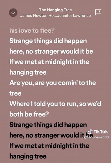 The Hanging Tree Jennifer Lawrence Song