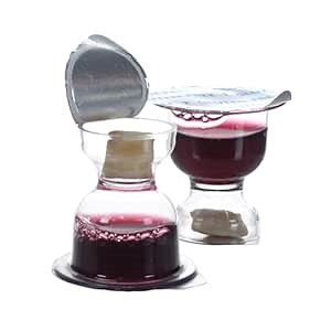 World Communion Cups and Wafer Set Gluten Free - Purple Concord Juice with Unleavened Bread - Prefilled Communion - 600pk