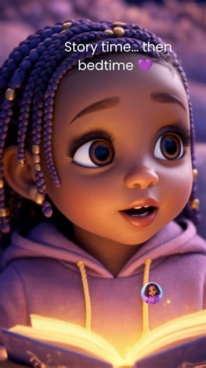Story time… then bedtime 💜📖🌙\rLet Baby Jasmine help your little one wind down #jasminelittlewaves