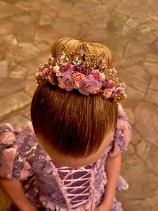 Rapunzel Princess Tiara Girls | Handmade Disney Crown Kids | Purple Pink Flower Tiara | Tangled Costume | Birthday Party | Disney Trip - Etsy