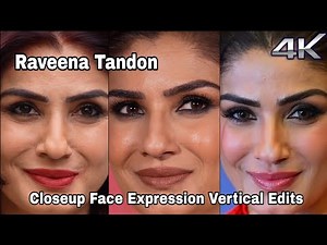 Raveena Tandon Closeup Face Expression 4K | Raveena Tandon Hot Vertical Edit 4K | Glam007Edits