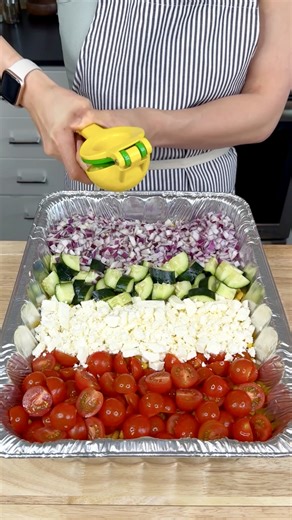 Easy side dish is a crowd pleaser! I share my favorite corn salad recipe including red onion, corn, cherry tomatoes, feta, olive oil, lemon juice, salt, and pepper. | Amy L Daily Recipes