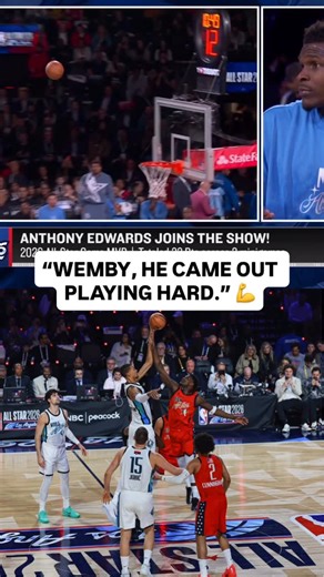 @nbatv | @kiausa All-Star MVP @theanthonyedwards_ shouts out @wemby for setting the tone early! | Instagram