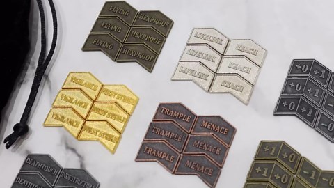 40 PCS Metal Buff MTG Counters Tokens Plus +1/+1 Life Token Dice Counters for MTG Magic Card Gaming Accessories