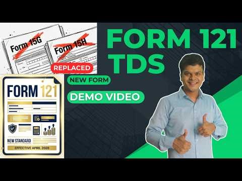 Form 121| Fill Up Online Form 15G & 15H Replaced| Save TDS (2026-27)