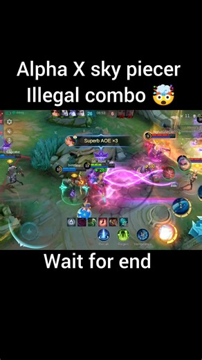 alpha X sky piecer illegal combo 🤯 #mobilelegends #mlbb #alpha #skypiercer