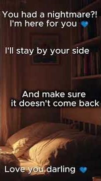 Boyfriend comforts you after you have a nightmare 🌙💙 #asmrcomfort #asmr #relax #asmrchannel