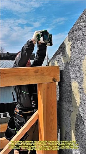 Installing Wooden Beam to Concrete Wall Using Impact Driver | Smart Framing Method.