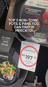 91 reactions · 15 shares | Did you know that most non-stick cookware may contain polyfluoroalkyl substances (PFAS) which are harmful? 裸 We may accidentally ingest these materials when the cookware we use to cook get overheated, chipped, or scratched off. That is why we’ve compiled this short list of our favourite non-toxic cookware, available in our stores. ✅ Watch to check them out! #MyMercato #PassionateFoodies | Mercato Malaysia | Facebook