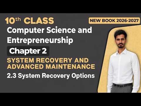 10th Class Computer Chapter 2 | System Recovery Options | New Book 2026 - 2027