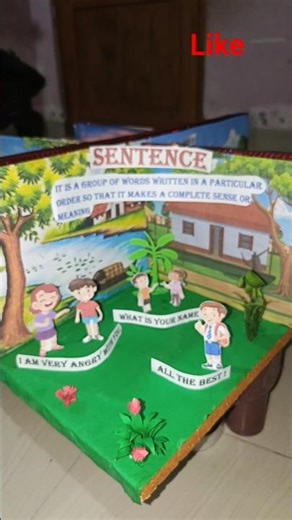 3D model of sentence for school exhibition English project