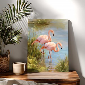Flamingo Paint by Numbers Kit: Beginner DIY Acrylic Painting on Canvas - Etsy