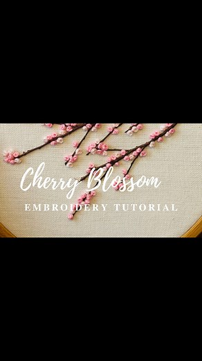 Cherry Blossom French knots blooming on real wood! 🌸🌿 Watch me transform pink thread into delicate cherry blossoms on a dried branch. Everlasting Sakura season is here! Full Tutorial on YouTube channel #learnitwithmadbee #embroidery #learnembroidery #cherryblossom #handembroidered Hand Embroidered Cherry Blossoms Tutorial video | Themadbee