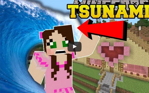 【搬运】我的世界mod展示：海啸（毁灭世界的灾难！）