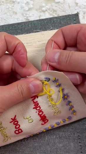 Embroidery Inside a Book?! 📚🧵 Satisfying Stitch #shorts