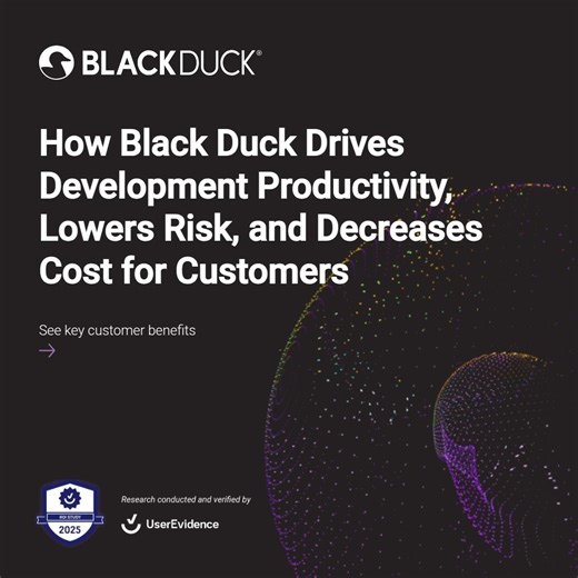 Explore key findings from an independent UserEvidence study that surveyed over 100 Black Duck customers worldwide, including DataScan. https://bit.ly/4lCQGzI | Black Duck | Facebook