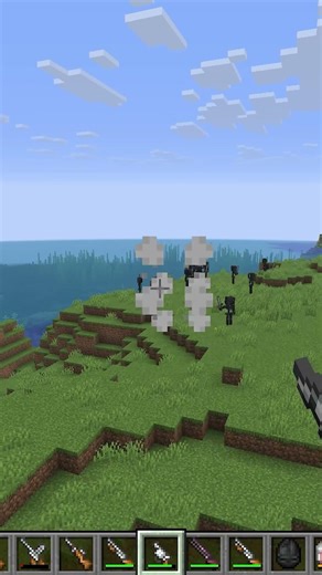 ada senjata retro di Minecraft