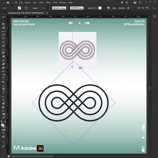 🥳Adobe illustrator inspiration tutorial for a modern minimalist vector logo design #shorts #logo