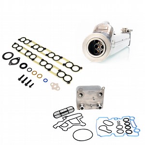 Semi BulletProof Package: Complete 6.0L EGR and Oil Cooler Package, Square Style EGR Cooler