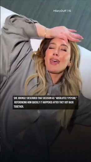Hilary Duff is opening up about her unconventional path to marriage and motherhood, joking that