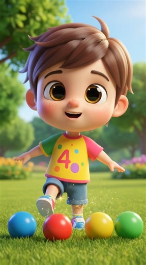 Kick the Color Ball! ⚽ Kids Learn Colors | Nursery Rhymes Cartoon #shorts