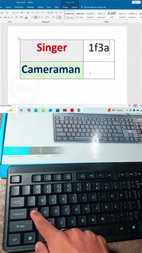 Computer 💻 Shortcut key for Draw a Singer and Cameraman Symbol in Ms Word 2026 #shorts