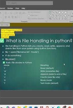 What is File Handling in Python Explained with Examples #Python #FileHandling #Coding #Programming