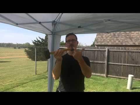 How to set up, secure & tear down a 10x10 easy up canopy tent.