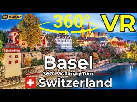 🇨🇭 Basel, Switzerland – 4K 360 Walking Tour – Scenic City Walk