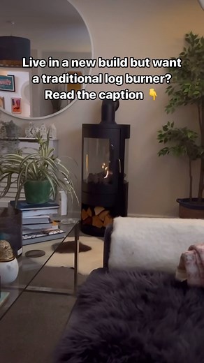 imaginfires on Instagram: "Live in a new build or rental but want a traditional log burner? Keep reading 👇👇👇🔥 While you can install a woodburner in a new build home even if you don’t have a chimney, it can be a disruptive and expensive job. What if you want a more flexible option? That’s where bioethanol fireplaces come in 🙌 Freestanding, minimal installation, eco friendly and a real flame and warmth for that cosy autumnal feel - and you can even add a fau