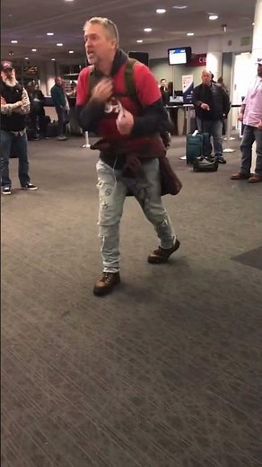 Guy sings “Not Afraid” by Eminem at Airport ✈️💀😭😂 #eminem #sing #airport #funny #crazy