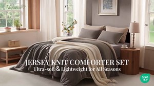 Twin Comforter Set Comforters Twin Size Bed Sets, Luxury Ultra-Soft Jersey Knit Bedding, Cocoa/Sand Lightweight Down Alternative Bed Comforter for All Season, 2 Piece Bedding Set