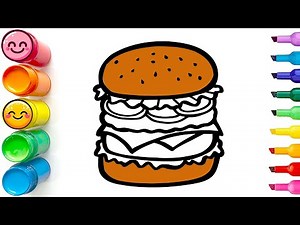 How to Draw a Delicious Hamburger | Step by Step Drawing Tutorial