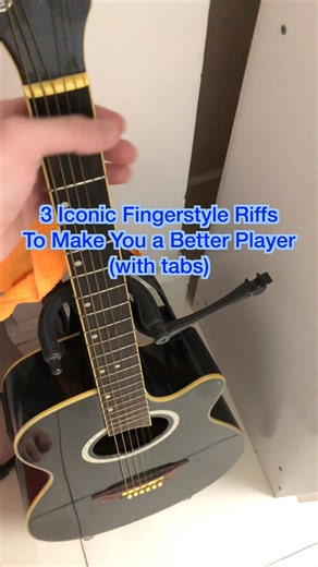 Gus Rock on Instagram: "🎸🤘 Fingerstyle Riffs That Improve Your Playing – Part 1! Today we’re diving into three iconic fingerstyle guitar riffs that every guitarist should know. They sound amazing, but trust me, these riffs are totally playable and perfect for building speed, accuracy, and finger independence. Perfect if you want to improve your fingerstyle technique without getting stuck on overly complicated patterns. If you’ve been looking for fingerstyle guitar riffs, acoustic guitar tabs, 