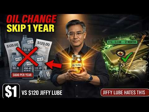 $1 Solution Keeps ANY Engine Oil Running 1 Year — Jiffy Lube Drops $120 Every Time You See This