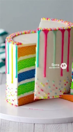 Colorful Cake Cutting ASMR | Perfect Layers Inside