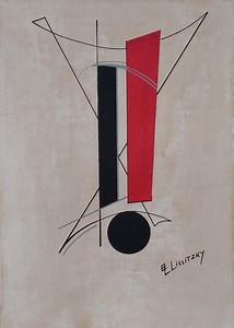 El Lissitzky Signed Abstract Oil Painting on Canvas - Coonstructivism Art - Etsy