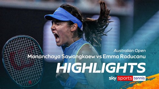 Emma Raducanu: British No 1 makes winning start at Australian Open against world No 195 Mananchaya Sawangkaew