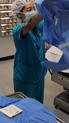Gown In with the Scrub Tech #hospital #shorts