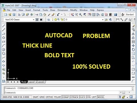 AUTOCAD THICK AND BOLD TEXT AND LINE (100% SOLVED)