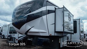 2.4K views · 39 reactions | At just over 38', the Torque 325 toyhauler offers a 10' garage, vast kitchen space with large pantry, 1.5 baths, King size bed, solid surface countertops, LED lighting, exterior fuel tank, plus more! Torque: Where Luxury Meets Versatility. | Heartland RVs | Facebook