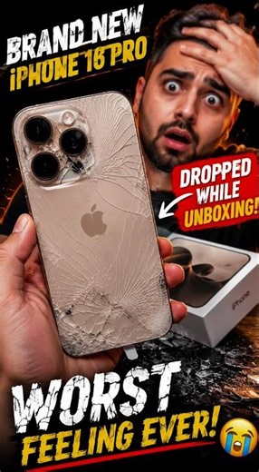 I DROPPED My BRAND NEW iPhone 16 Pro I got from AppleCare While Unboxing! 😭💔