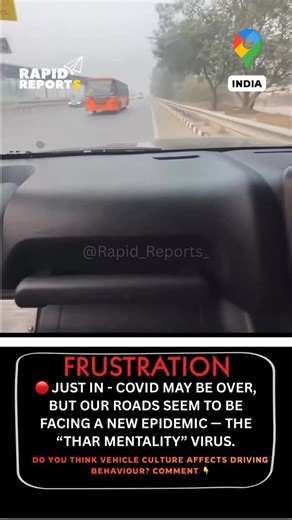 Rapid Reports on Instagram: "How does buying a vehicle suddenly erase common sense? The behaviour is honestly shocking and, at times, dangerous. If anyone can genuinely explain what psychological switch flips the moment someone buys a Thar, I’m ready to sponsor them a full week’s vacation. Until then, do your friends and family a favour — think twice before encouraging this purchase. This mindset seems very real… and it’s spreading fast. ☺️🙏🏻 #TharCulture #RoadSense #DrivingResponsibility #Ind